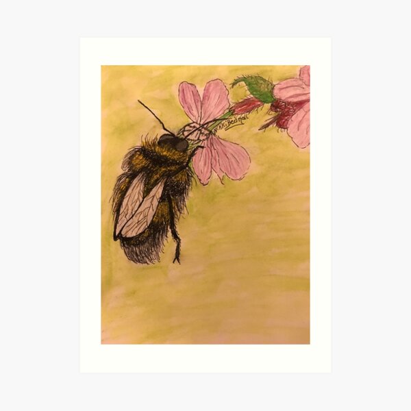 Busy Bumble Bee Art Print