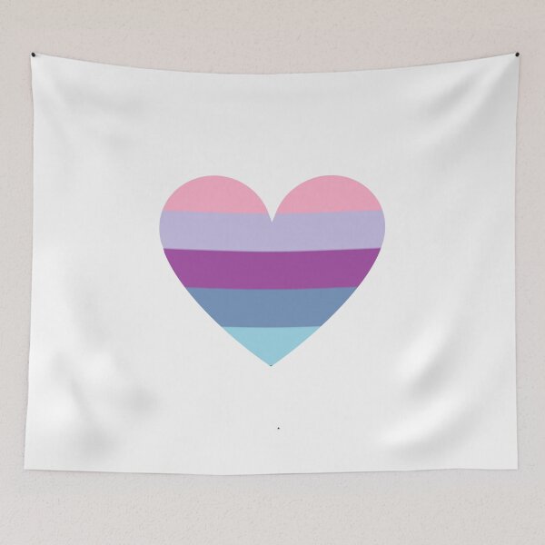 Item preview, Pride Flag Heart - Omnisexual Pride - White Background designed and sold by thesassypanda.