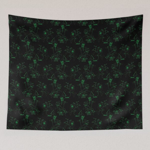 Item preview, Birds Pattern Black Green designed and sold by Antava.