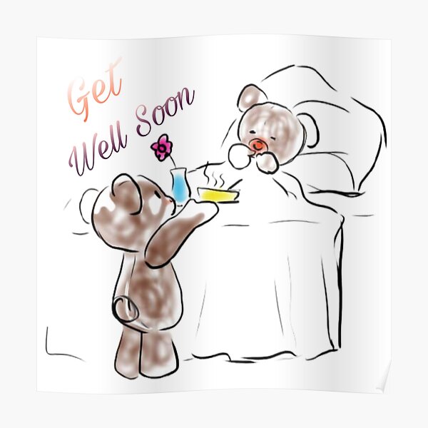 Get Well Soon Sweetheart Teddy Bear Animated Picture - Get Well