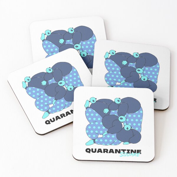Item preview, Quarantine Square BLUE designed and sold by MarcinkuGreta.