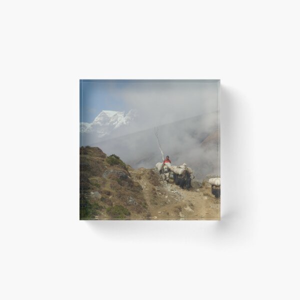 Item preview, Sherpa with Yaks in the Gokyo Valley Everest Himalaya Nepal designed and sold by emergentdesigns.