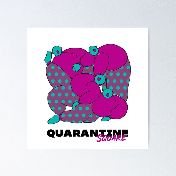Item preview, Quarantine Square PURPLE designed and sold by MarcinkuGreta.