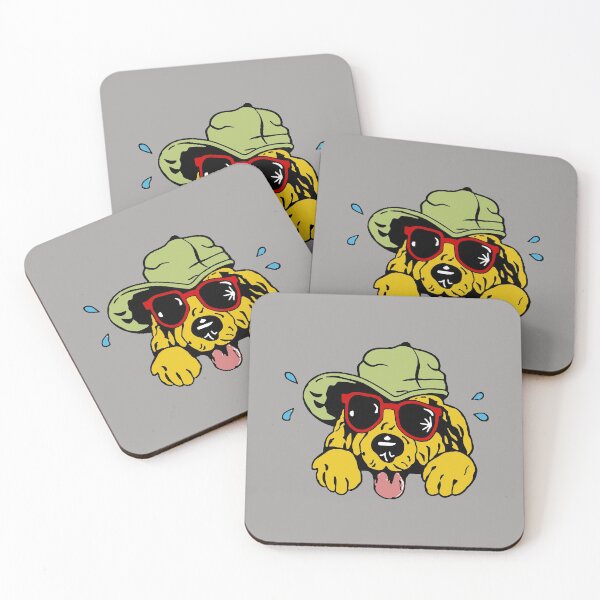 Item preview, golden retriever cartoon art designed and sold by medaharvey.