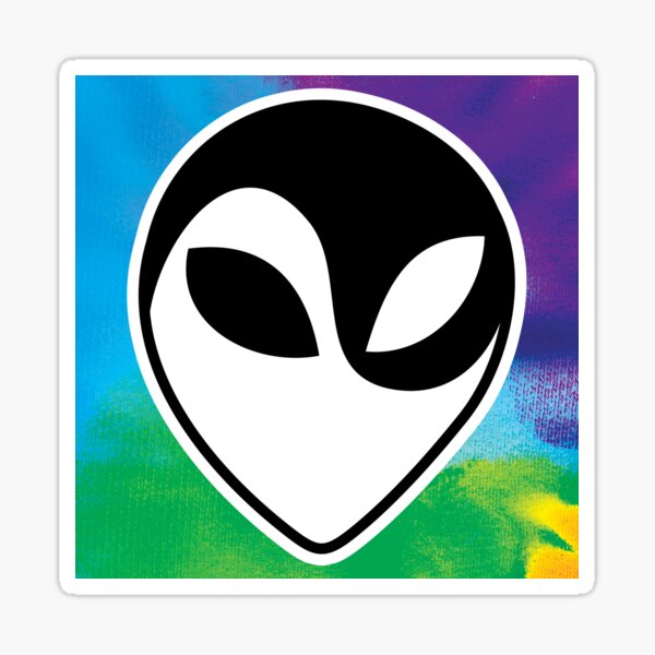 "Rainbow Alien Yin Yang" Sticker by buddhapop | Redbubble