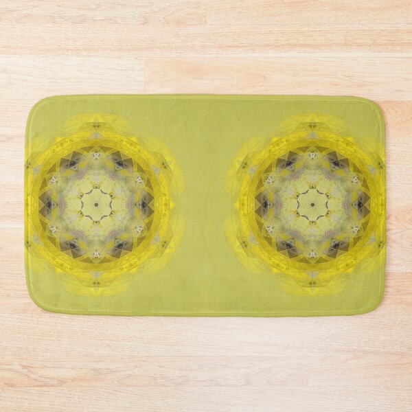 Item preview, hexagonal floral design in shades of yellow and grey designed and sold by mister-john.