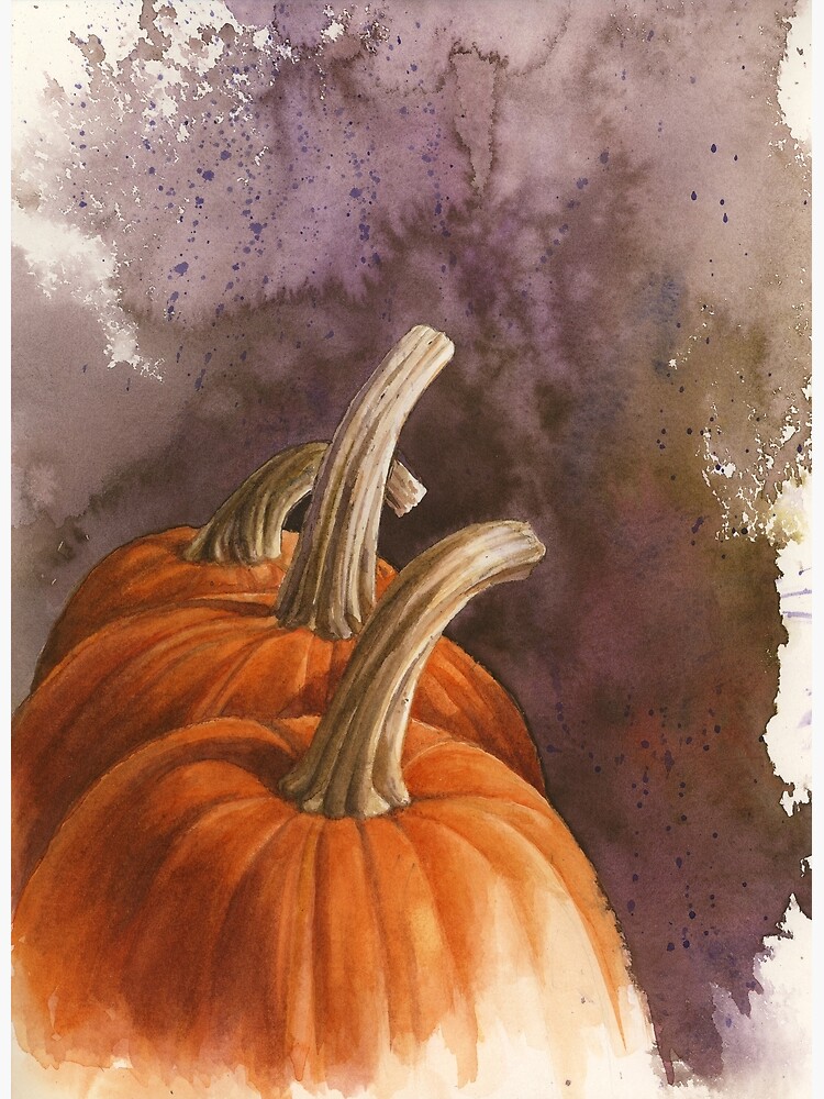 Thumbnail 3 of 3, Poster, Fall Pumpkins designed and sold by mindofwaterc.