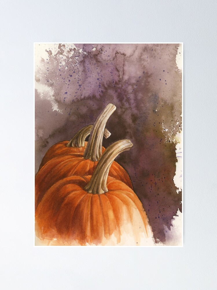 Thumbnail 1 of 3, Poster, Fall Pumpkins designed and sold by mindofwaterc.