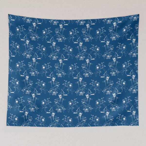 Item preview, Birds Pattern Blue White designed and sold by Antava.