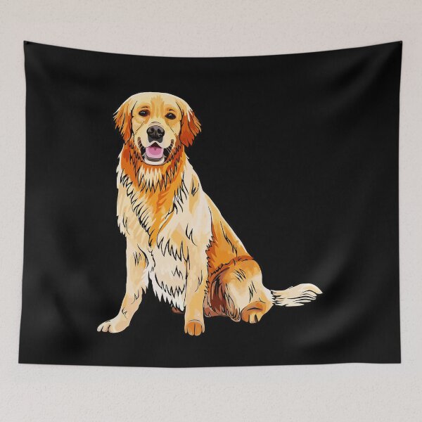 Item preview, golden retriever cartoon artwork designed and sold by medaharvey.