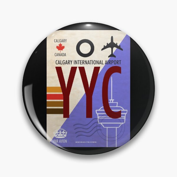 Item preview, CALGARY INTERNATIONAL AIRPORT YYC Luggage Tag Baggage Tag Airport Code CALGARY ALBERTA CANADA designed and sold by kwiebe34.