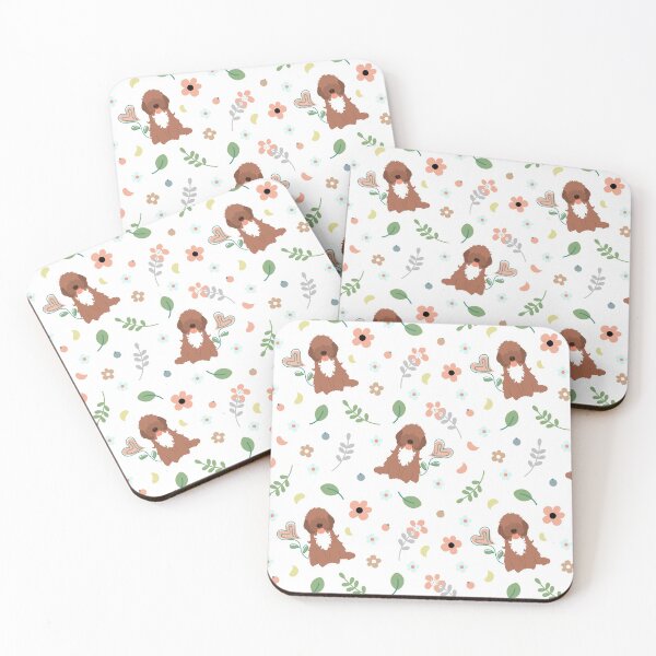 Item preview, Love Chocolate Brown White Cockapoo Cavapoo Cavoodle  designed and sold by Lulupainting.