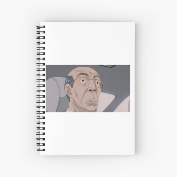 Old Man Anime Meme Face | Spiral Notebook