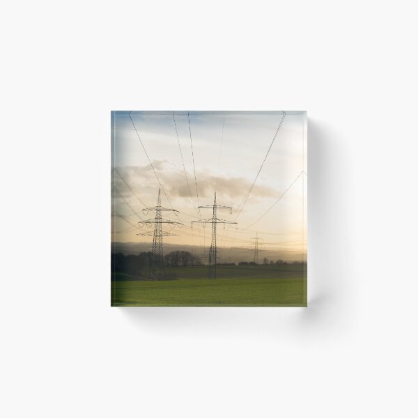 Item preview, Electricity pylons in the sunset designed and sold by Markus Holsträter.