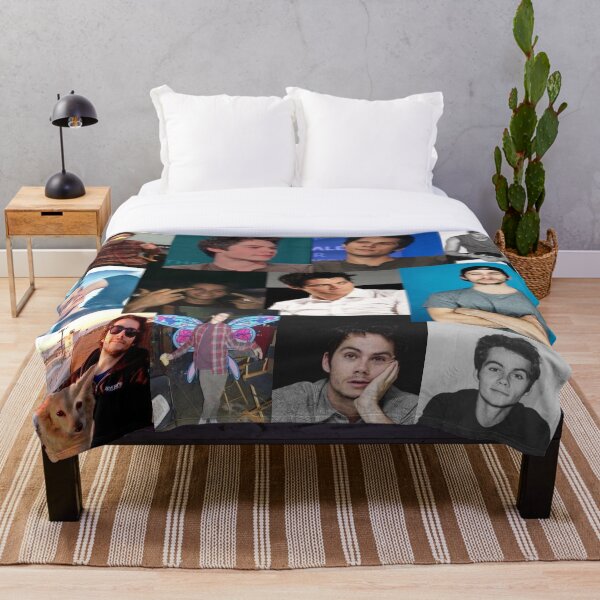 Dylan O'Brien pic collage Throw Blanket