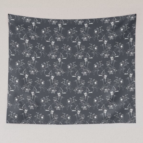 Item preview, Birds Pattern Grey White designed and sold by Antava.