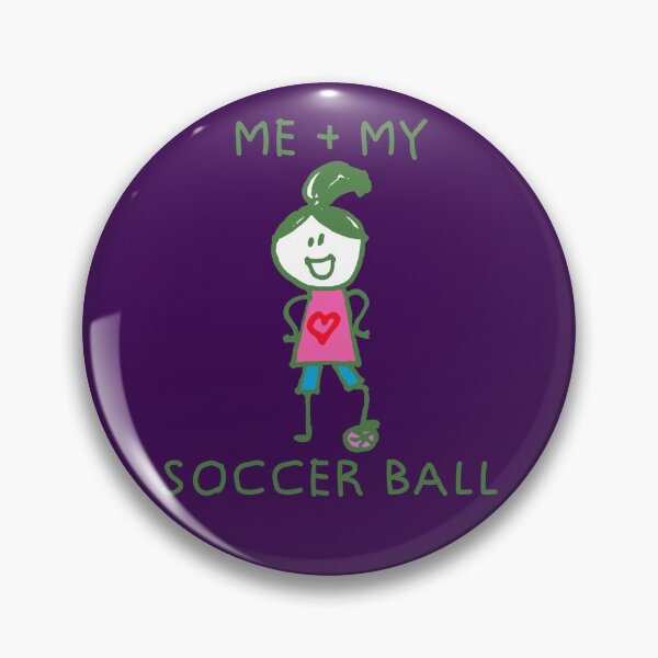 Item preview, Stick Peeps ME + MY SOCCER BALL (girl) kids kid children child active designed and sold by SolidEarthArt.