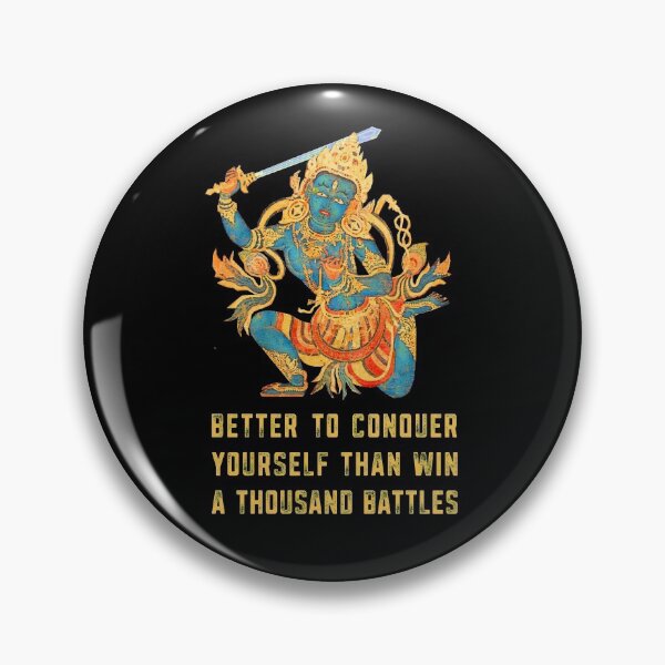 Item preview, Better to Conquer Yourself | Blue Buddha Inspirational Quote designed and sold by Tony  Pinchuck.