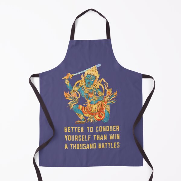 Item preview, Better to Conquer Yourself | Blue Buddha Inspirational Quote designed and sold by Tony Pinchuck.