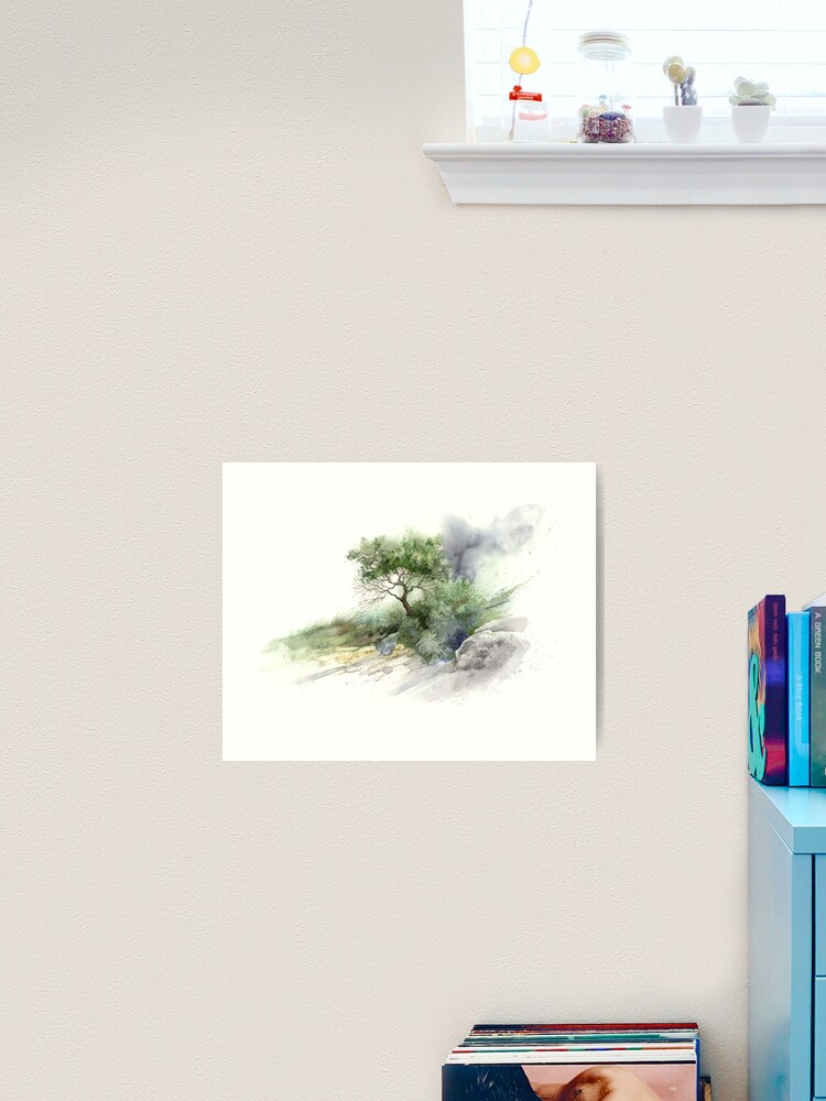 Thumbnail 2 of 3, Art Print, Brush Stone Study designed and sold by mindofwaterc.