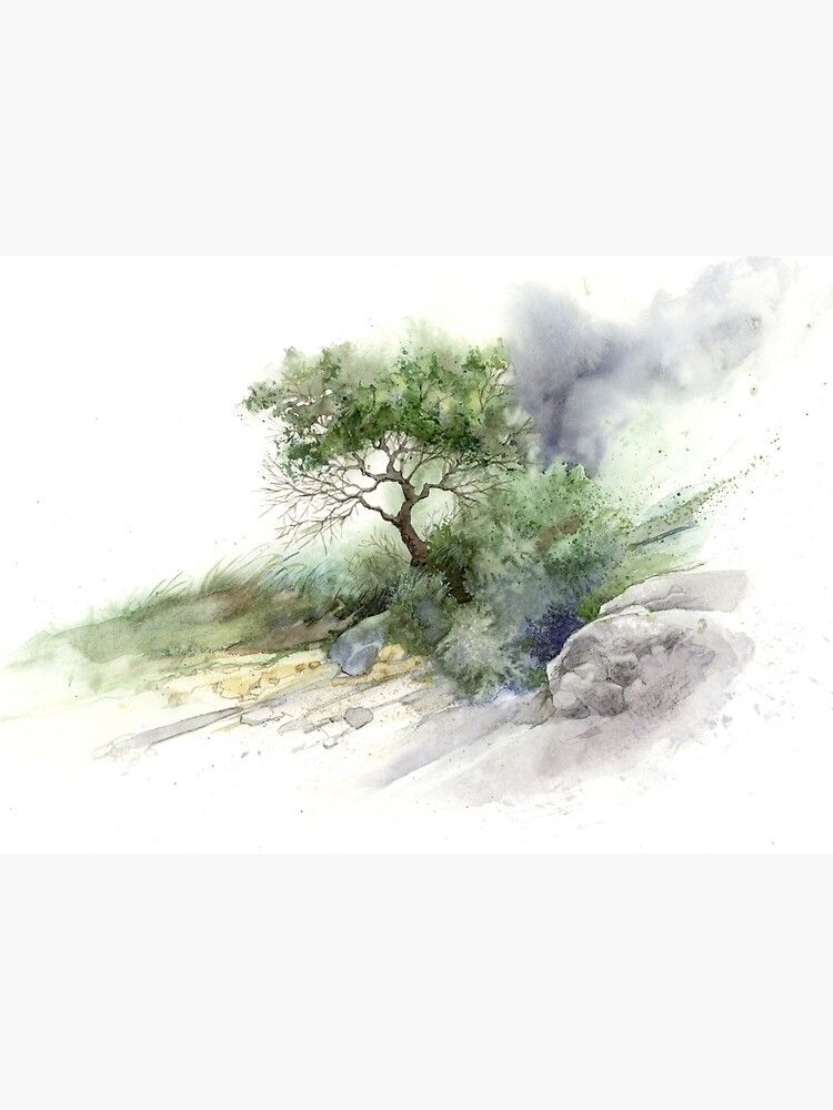 Thumbnail 3 of 3, Art Print, Brush Stone Study designed and sold by mindofwaterc.