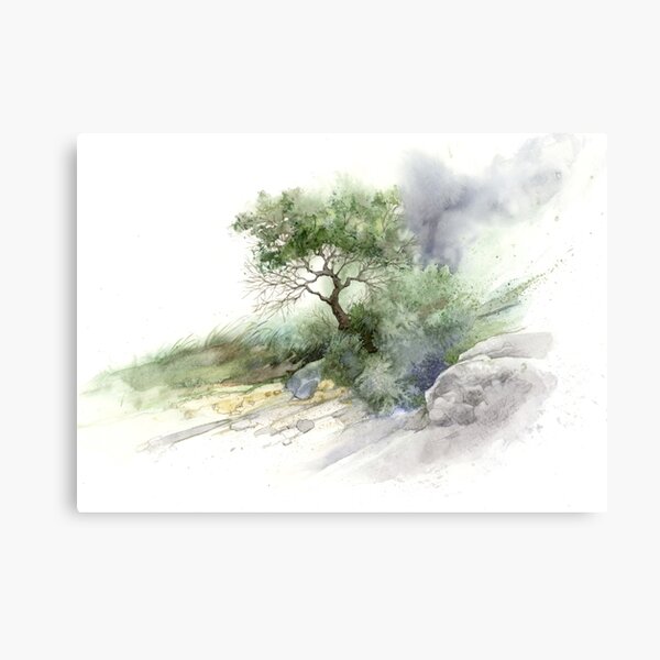 Brush Stone Study Metal Print
