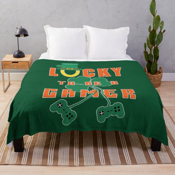 Item preview, Lucky to be a Gamer, St. Patricks day Gift for Gamers designed and sold by Feline Rockstars.