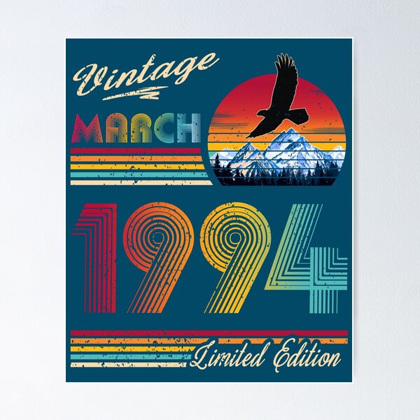 Item preview, Vintage March 1994 Birthday designed and sold by GreenSplash.