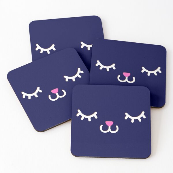 Item preview,  closed eyes cat face designed and sold by BitsndPieces.