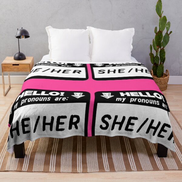 Item preview, Hello my pronouns are she her hers/ designed and sold by hypocratees.