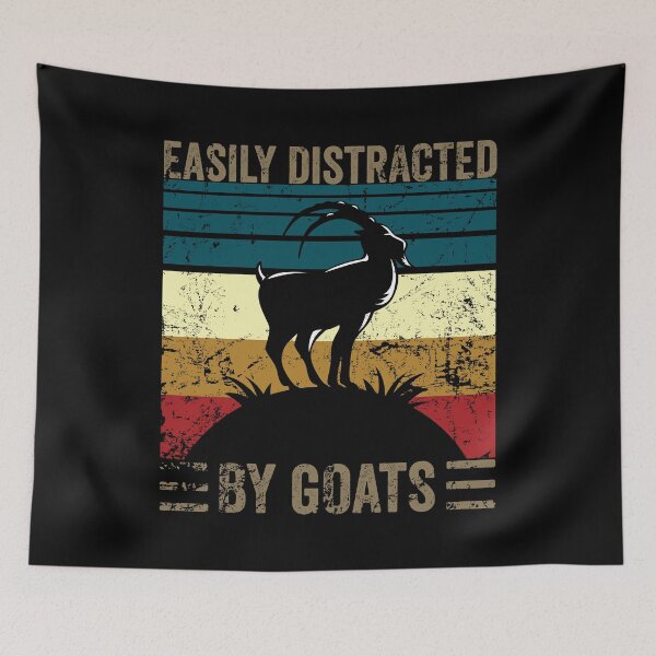 Item preview, Easily distracted by goats designed and sold by noahs-shop.