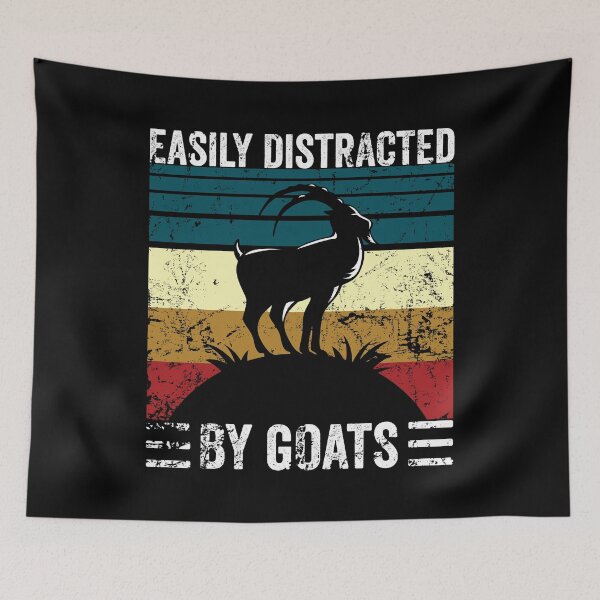 Item preview, Easily distracted by goats designed and sold by noahs-shop.