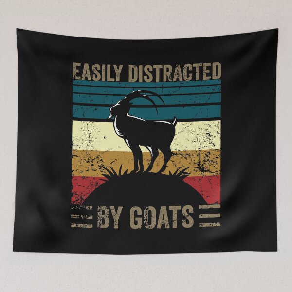 Item preview, Easily distracted by goats designed and sold by noahs-shop.