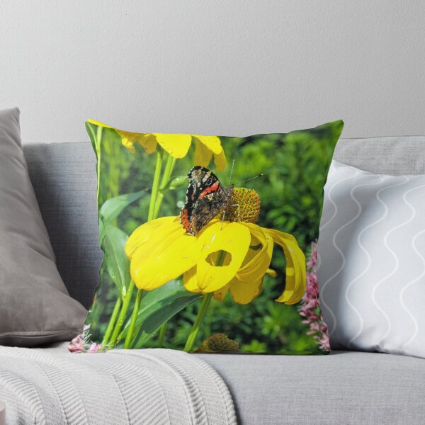 Item preview, Red Admiral Butterfly on a yellow flower  designed and sold by Joanne Wall.