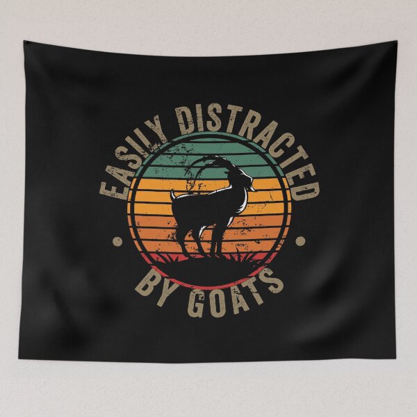 Item preview, Easily distracted by goats designed and sold by noahs-shop.