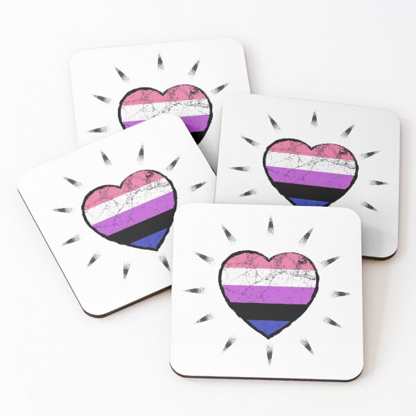 Item preview, Genderfluid heart beats for subtle pride | LGBTQ designed and sold by Petra Becker.