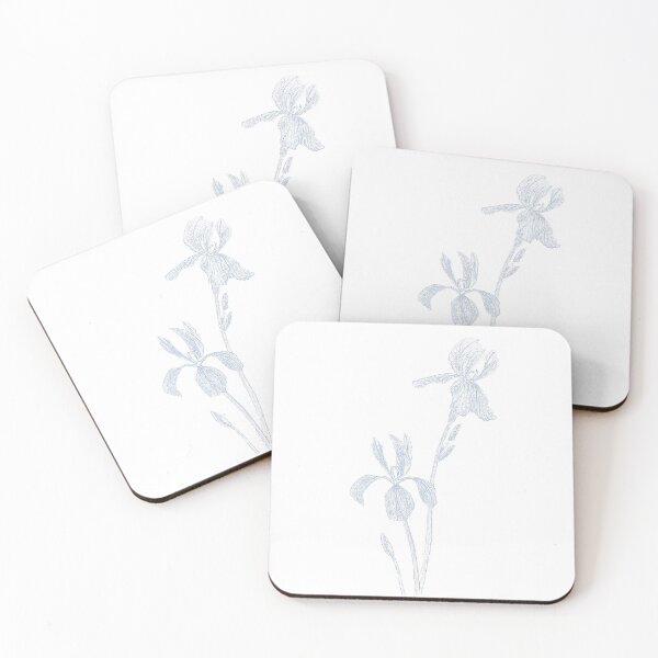 Item preview, 2 elegant irises ink drawing designed and sold by ColorandColor.