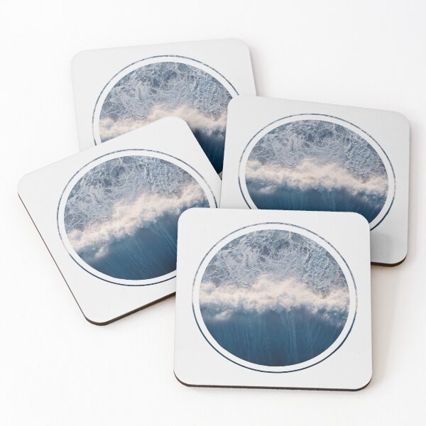 Item preview, Blue Ocean Waves Round designed and sold by CaosTranscrito.