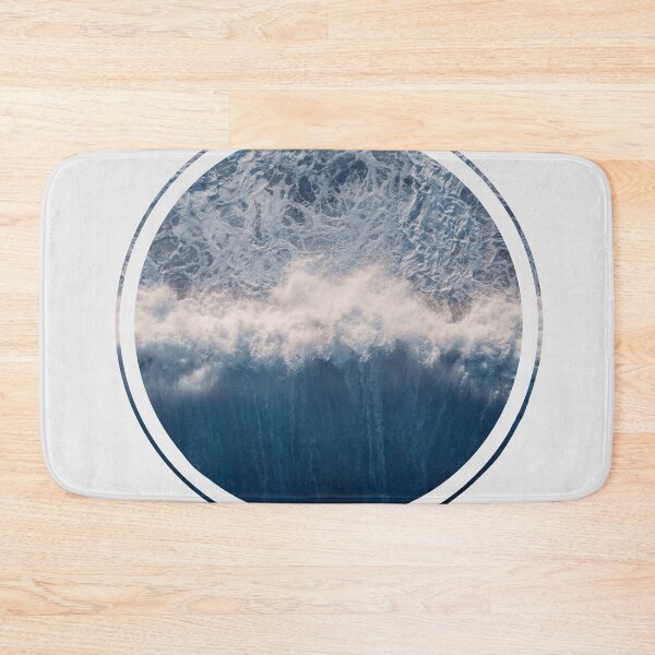 Item preview, Blue Ocean Waves Round designed and sold by CaosTranscrito.