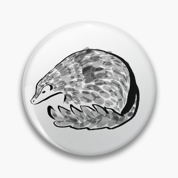 Artikelvorschau, Pangolin im Pinselstil entworfen und verkauft von AcuteLines.