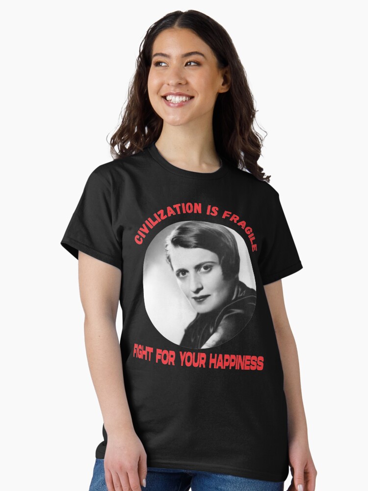 Thumbnail 2 of 7, Classic T-Shirt, Civilization is Fragile. Fight for your Happiness designed and sold by JeanJohnJohn.