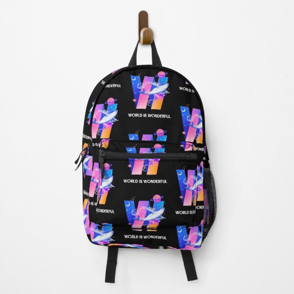 Item preview, World is Wonderful. Colorful design with whales, planets, moon, stars. designed and sold by Rui Valverde.