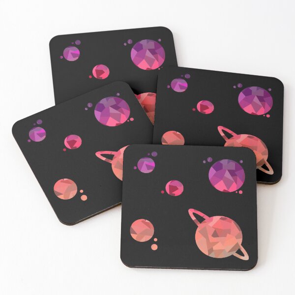 Item preview, Purple to Peach Geometric Planets designed and sold by cassikraft.