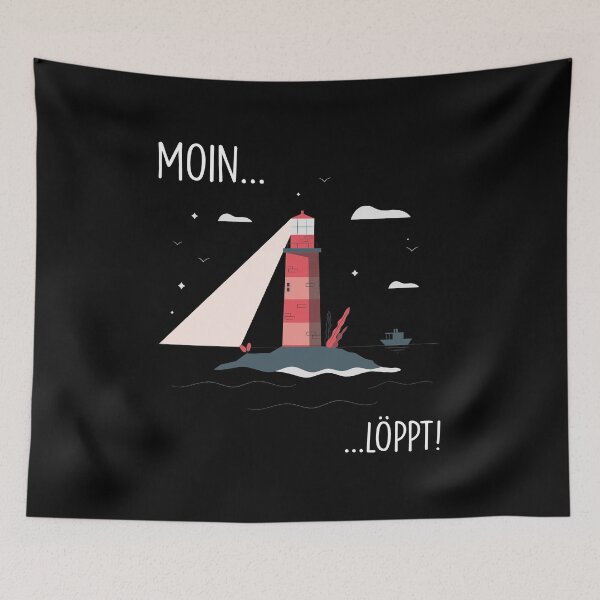 Item preview, Moin North Sea Lighthouse & Seagulls Beach Vacation Sea Gift designed and sold by Lenny Stahl.