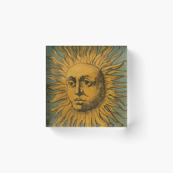 Vintage Sun Tarot Acrylic Block