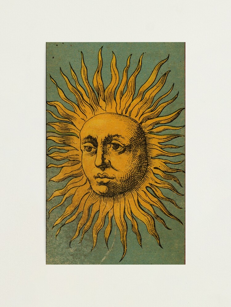 Alternate view of Vintage Sun Tarot Photographic Print