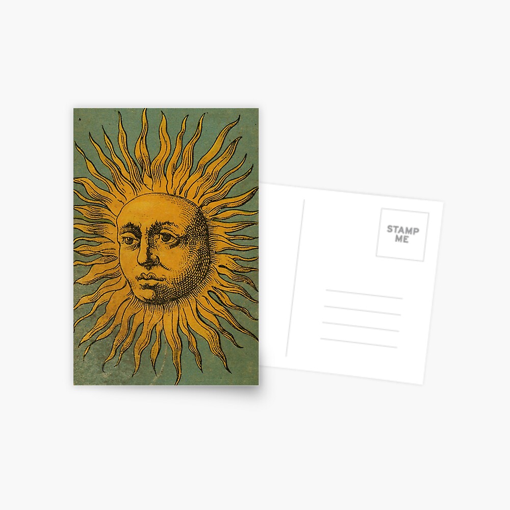 Vintage Sun Tarot Postcard