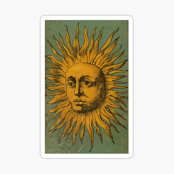 Tarot du soleil vintage Sticker