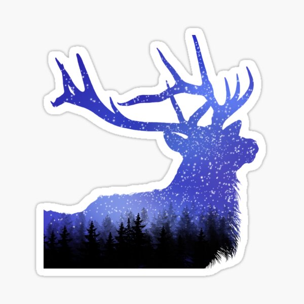 Midnight Deer Sticker