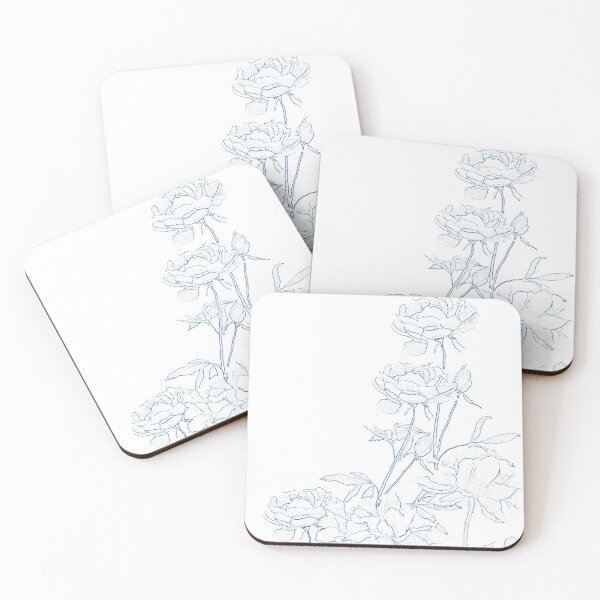 Item preview, peony arrangement  line drawing designed and sold by ColorandColor.